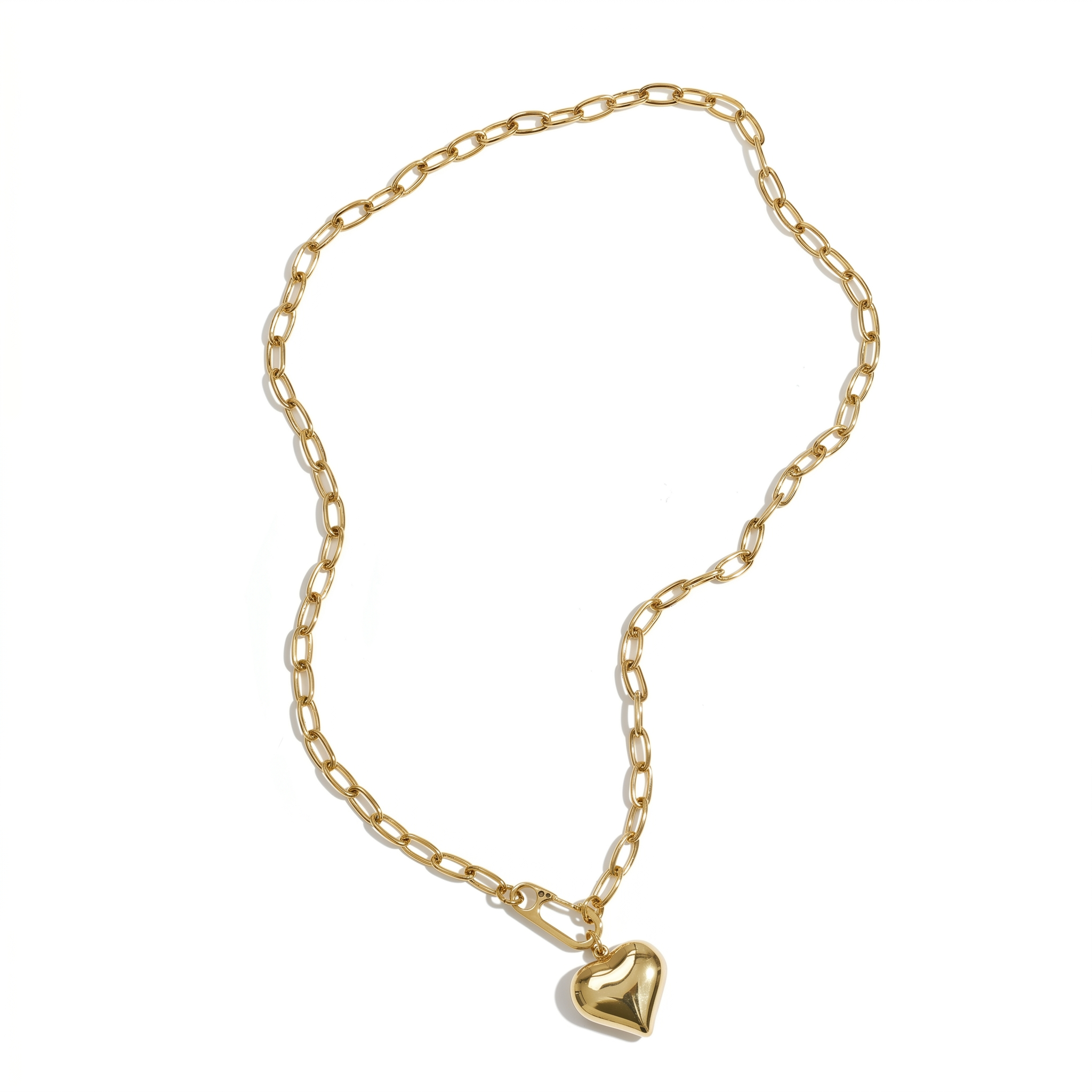 The amora necklace | gold heart pendant chain necklace