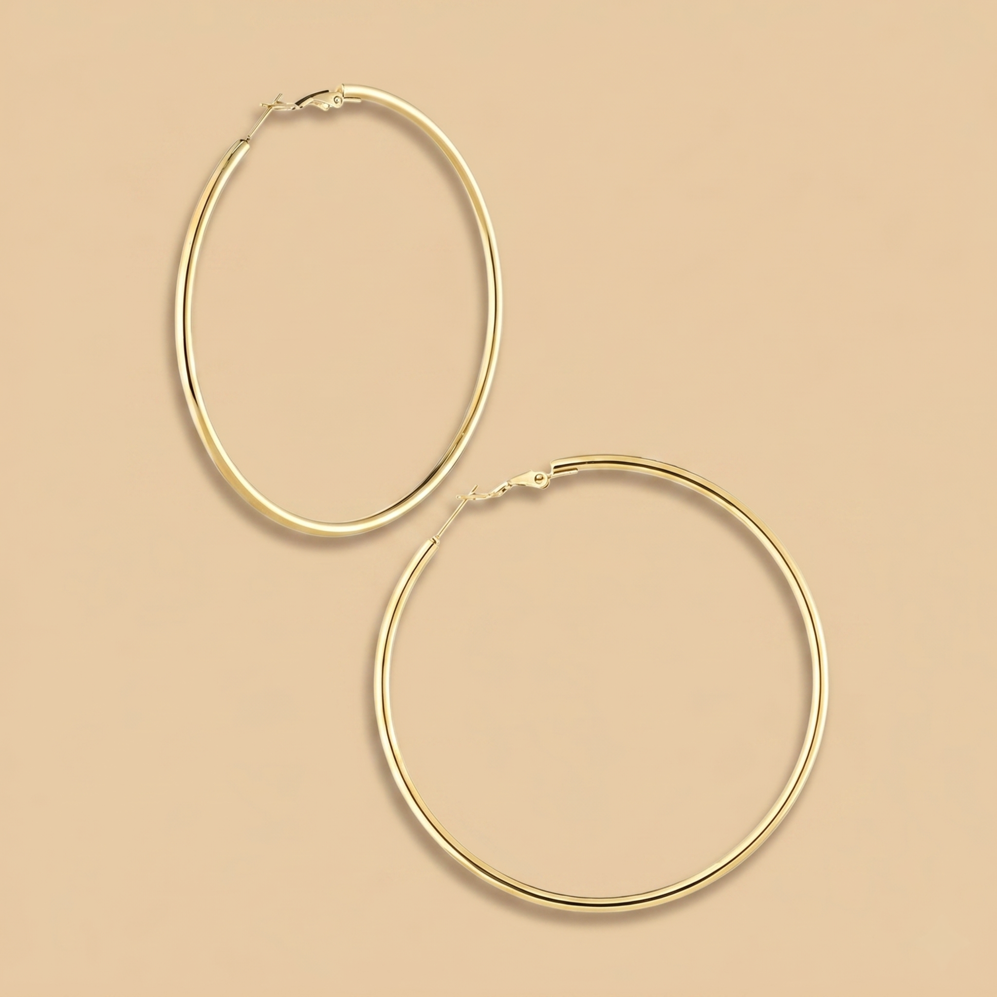 The luna earrings | large gold hoop earrings