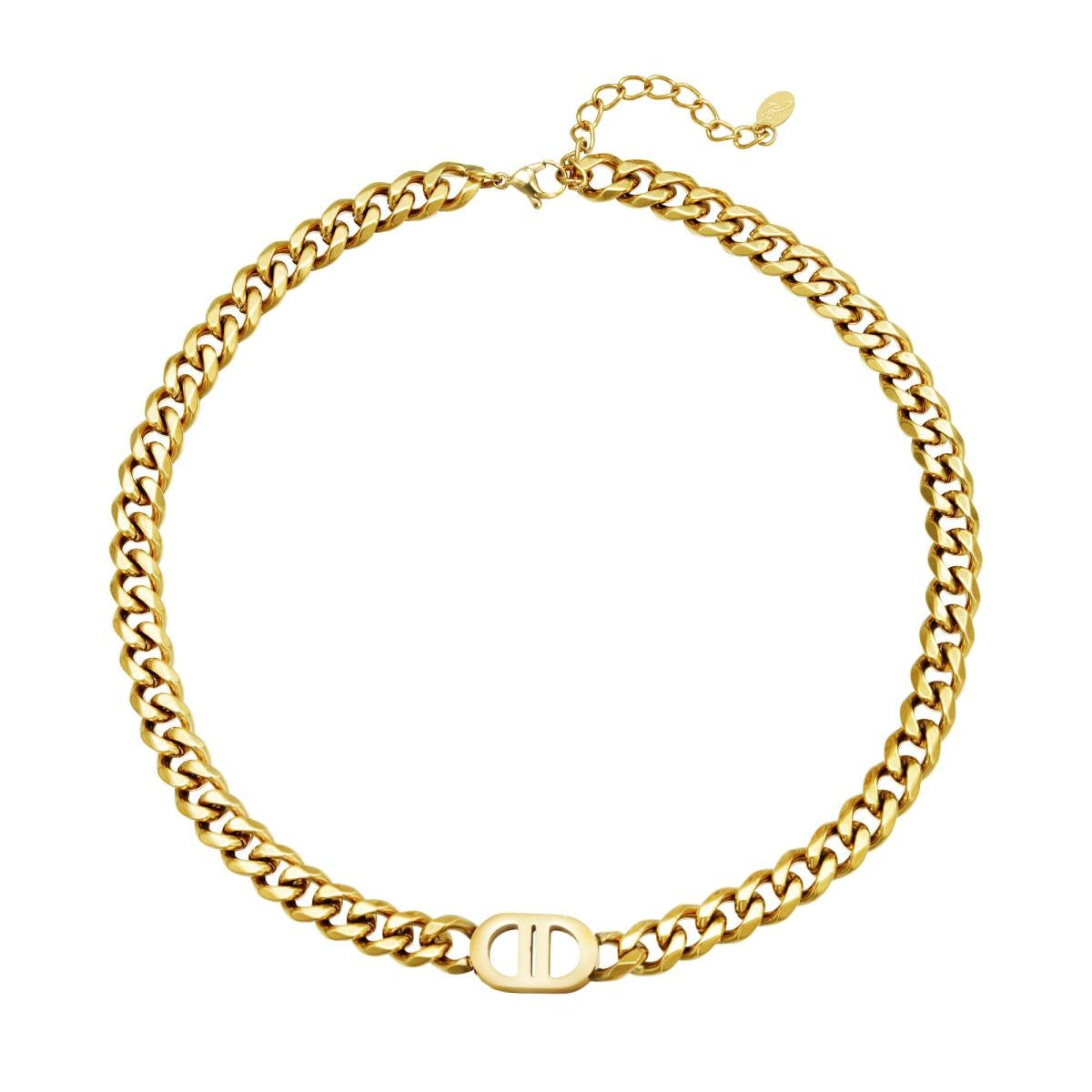 Necklace the good life gold color stainless steel