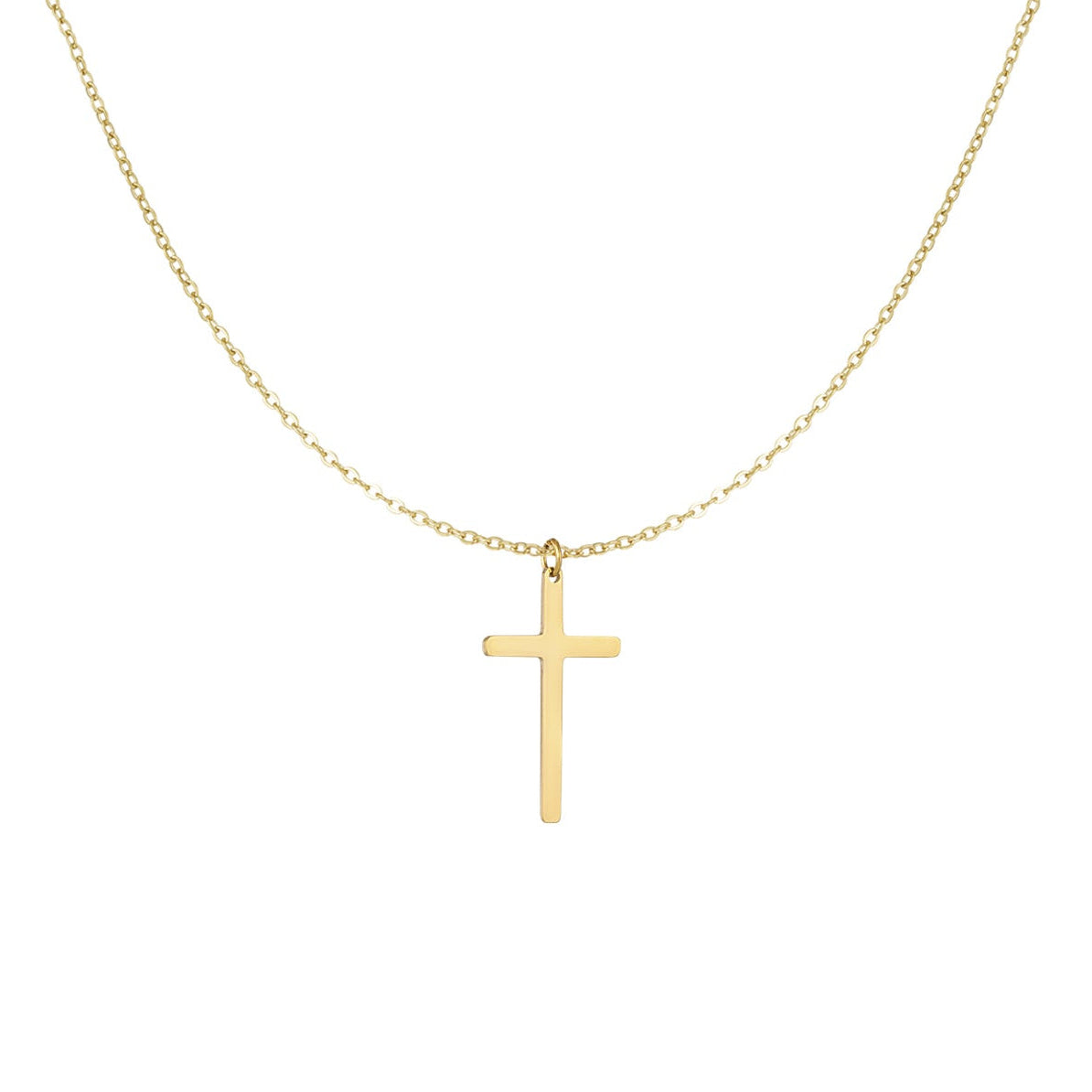 Necklace cross charm   silver color color