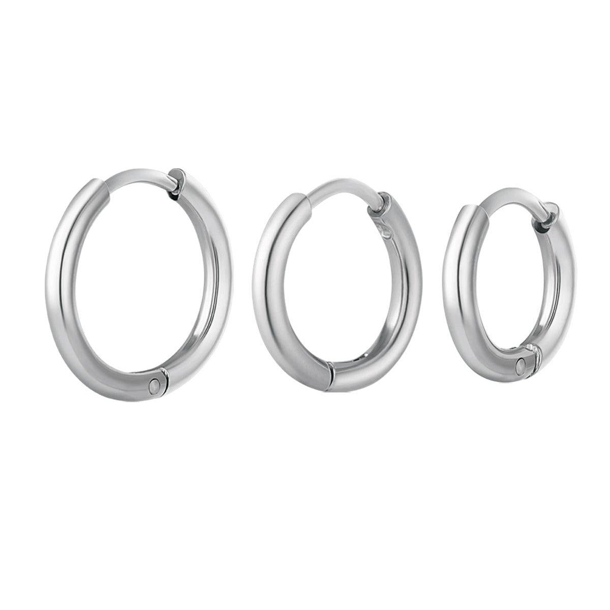 Hoop earrings set of 3