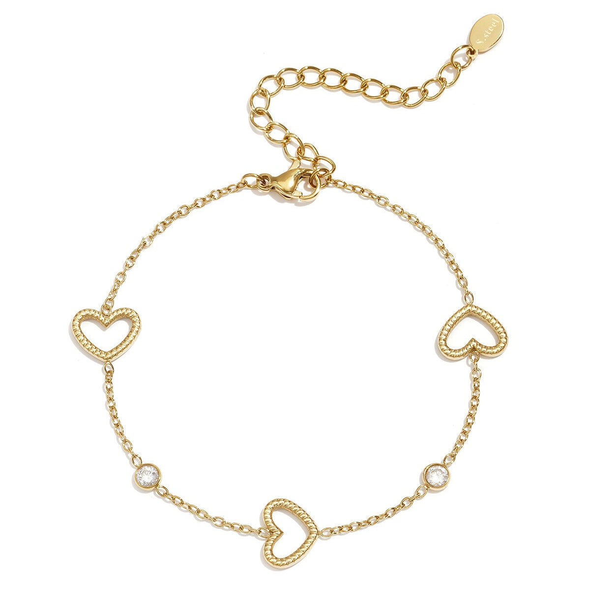 Elegant heart charm bracelet for everyday sparkle