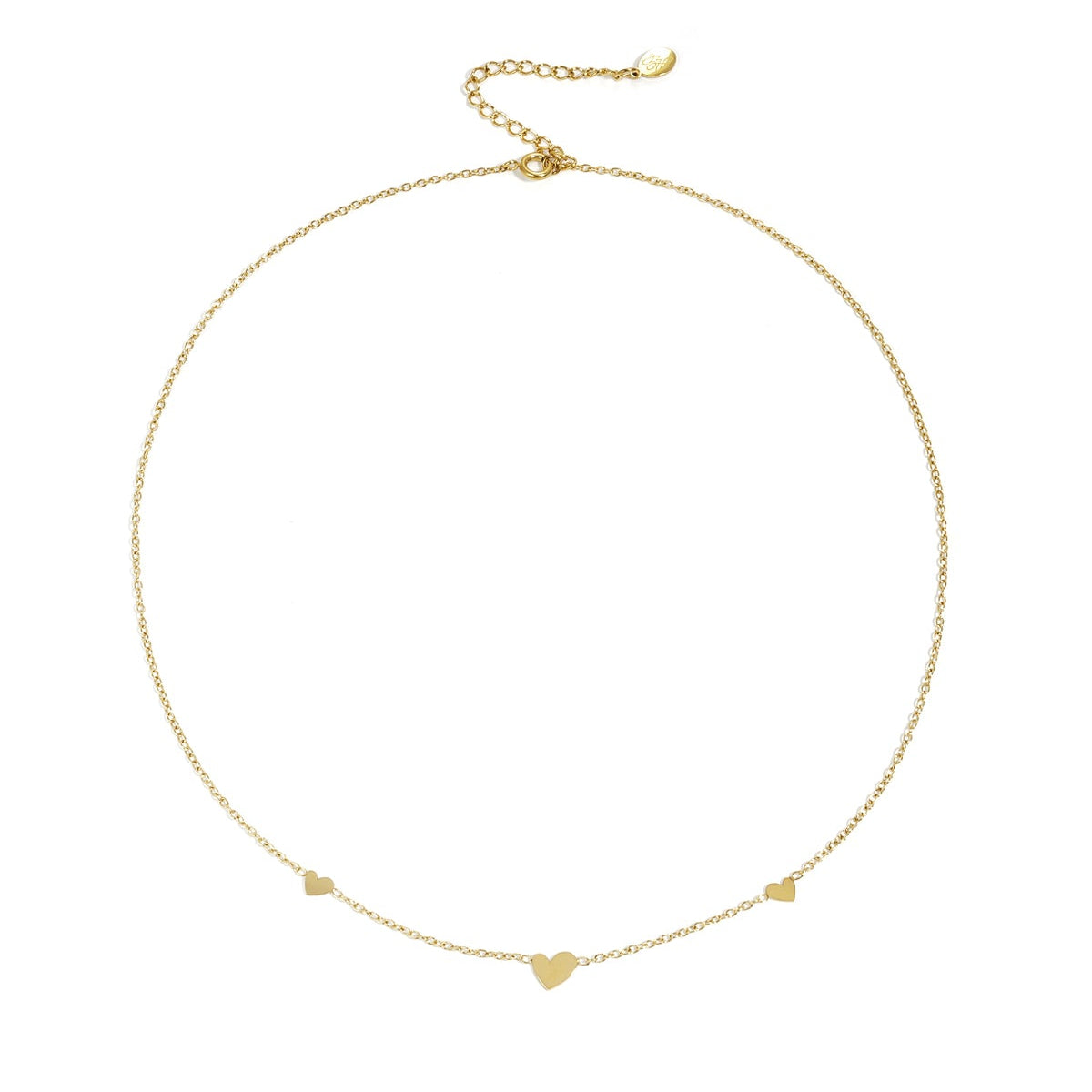 Classic necklace with hearts