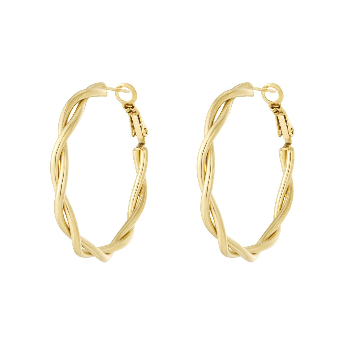 Twisted hoop earrings