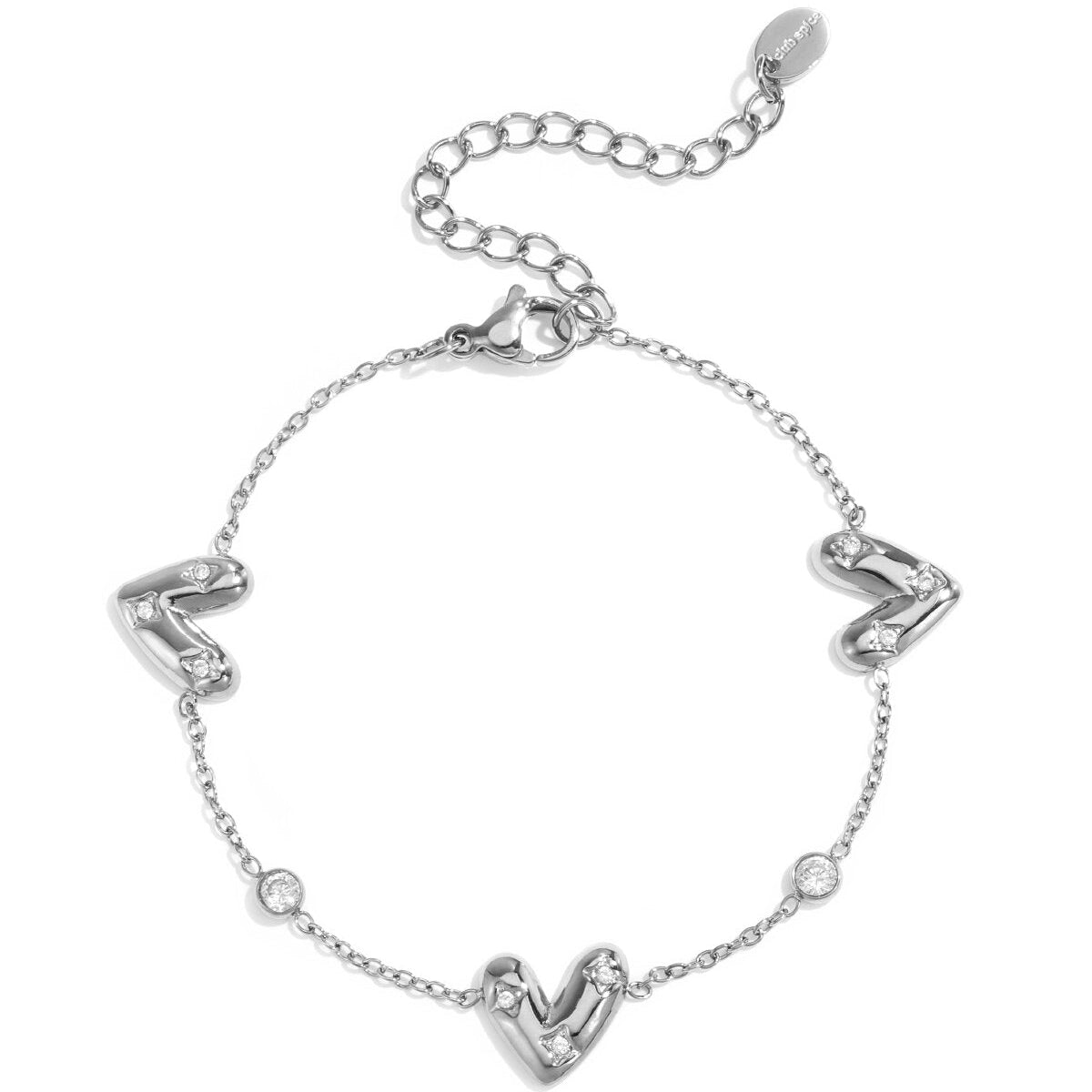 Elegant Heart Charm Bracelet for Women - All Fit