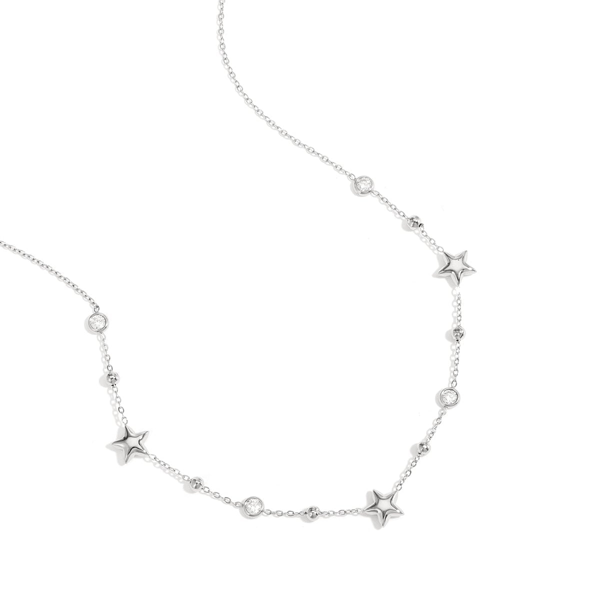 Necklace with stars and stones