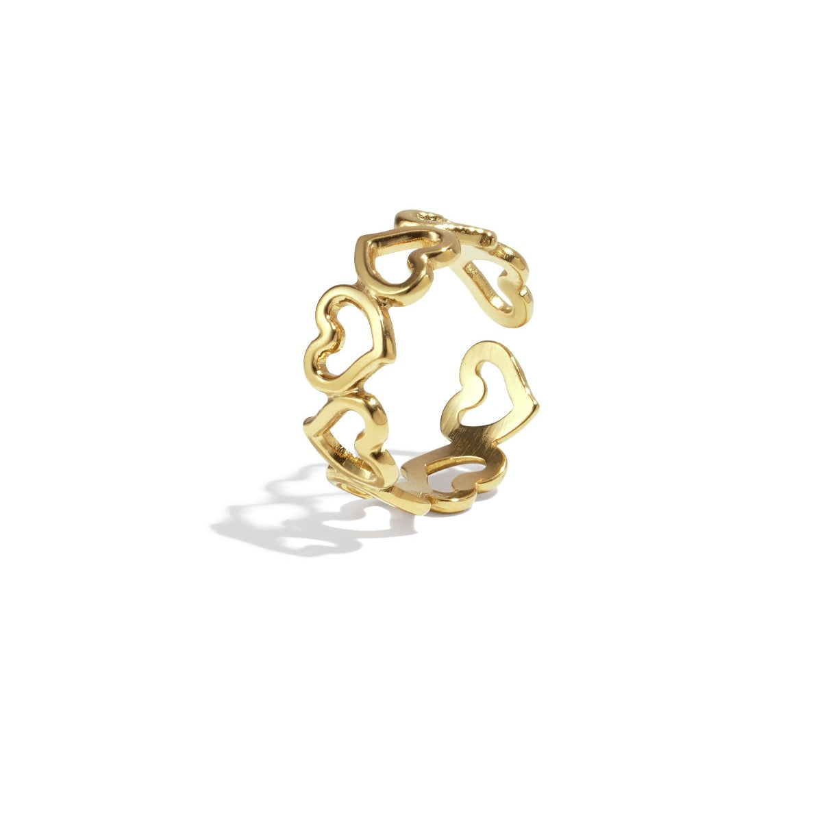 Stainless steel minimalist rings heart casual daily simple series women's jewelry
