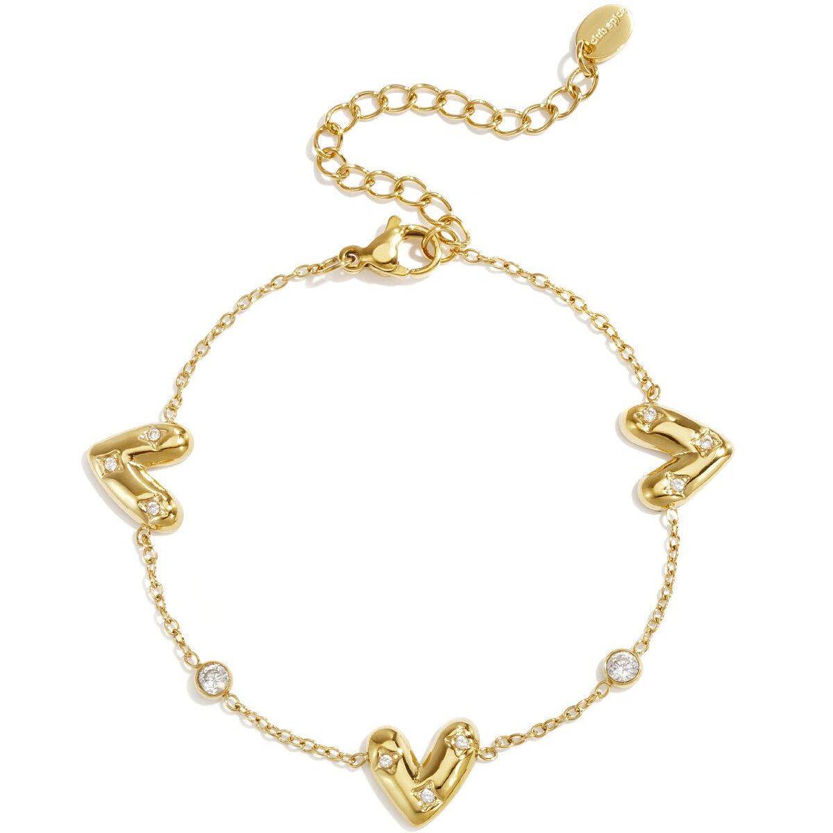 Elegant Heart Charm Bracelet for Women - All Fit