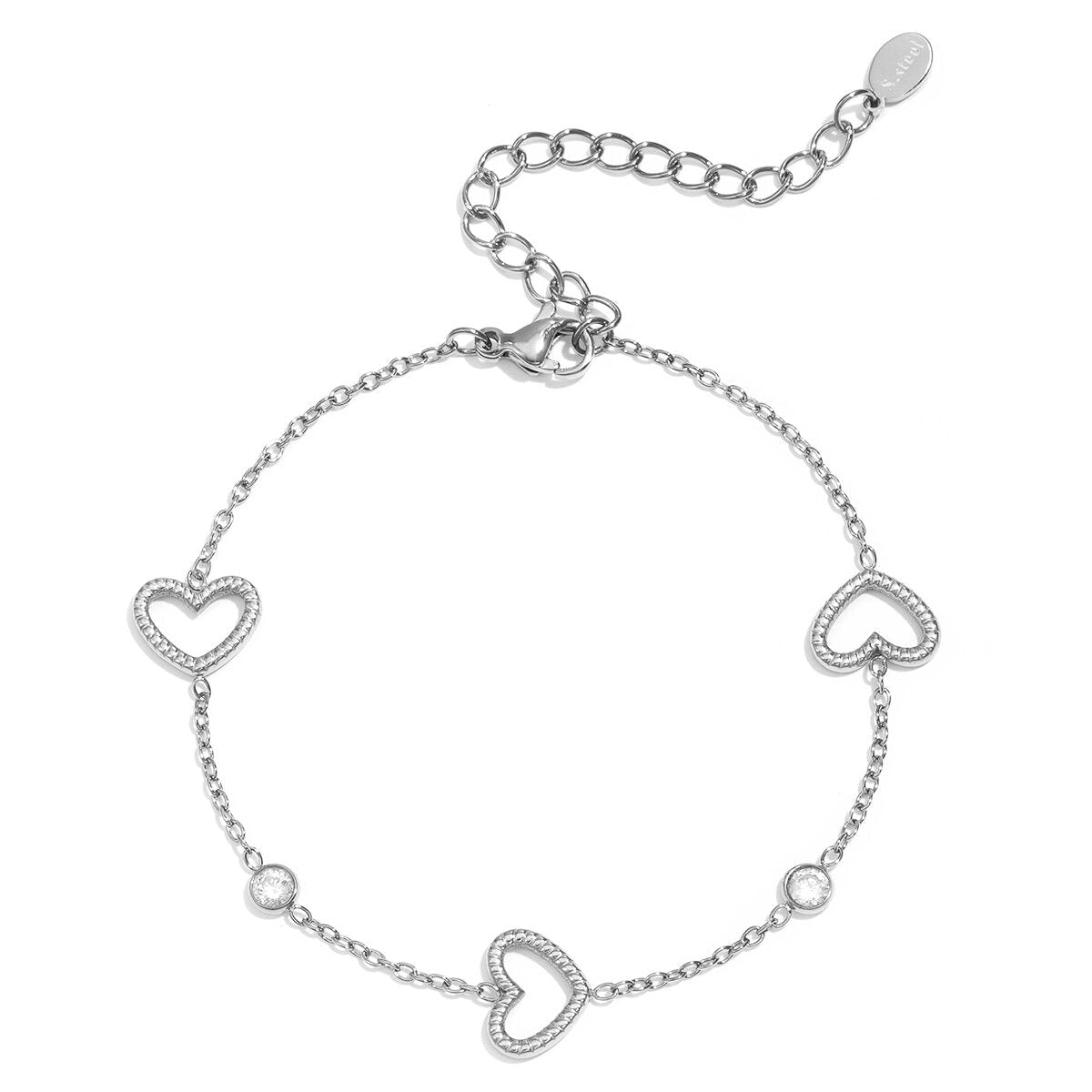 Elegant Heart Charm Bracelet for Everyday Sparkle