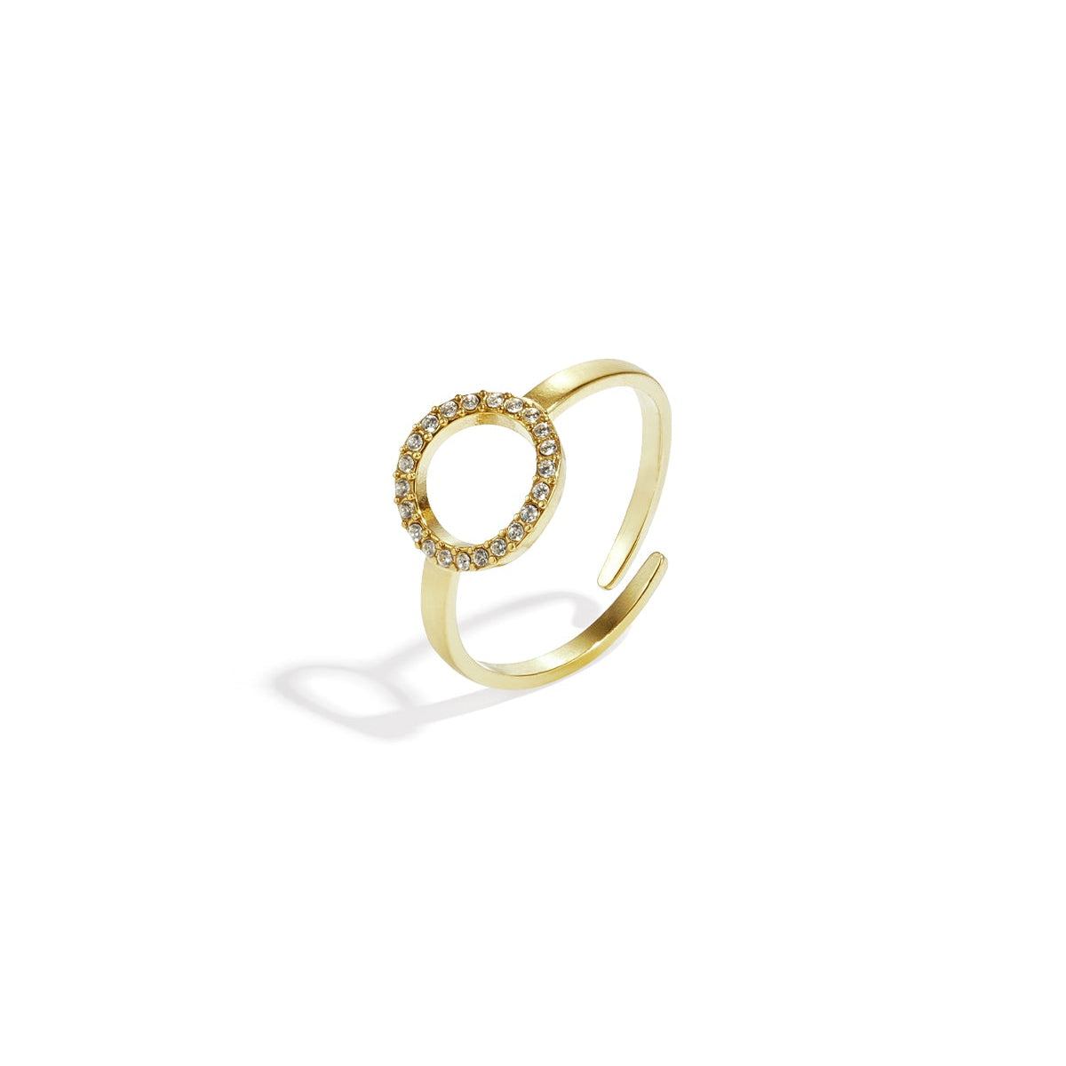 Stainless steel minimalist rings circle casual daily simple series women's jewelry