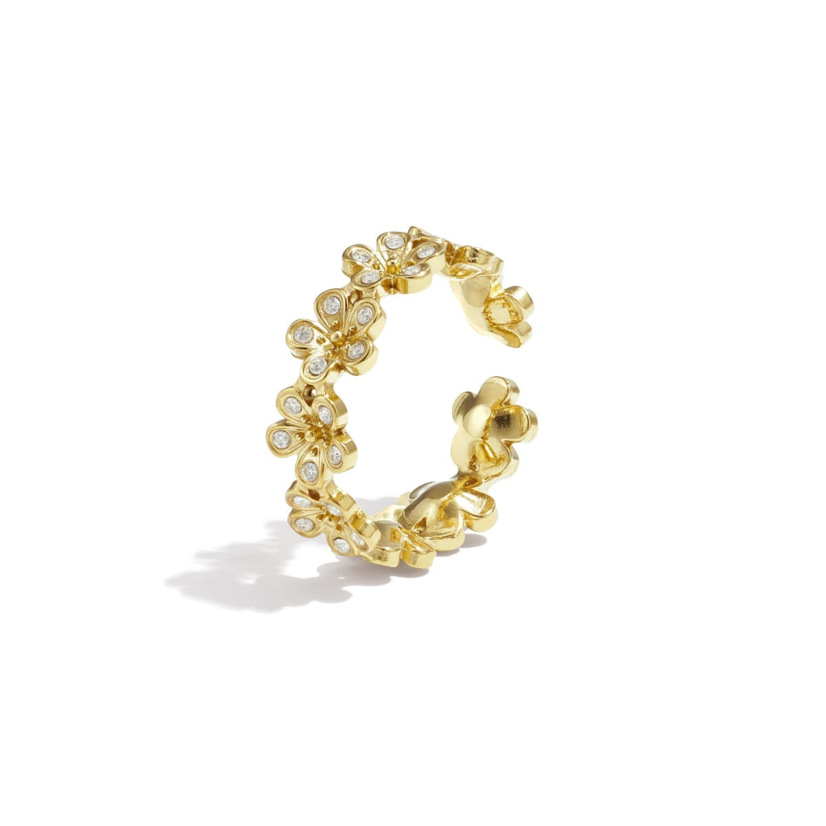 Daisy ring set with stones