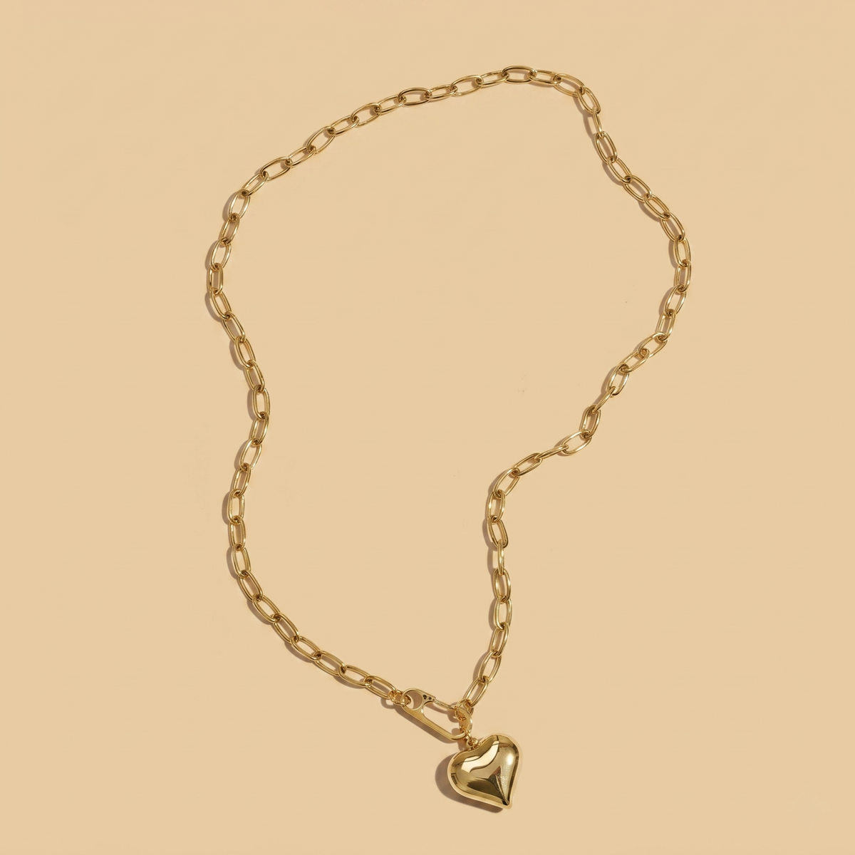 The amora necklace | gold heart pendant chain necklace