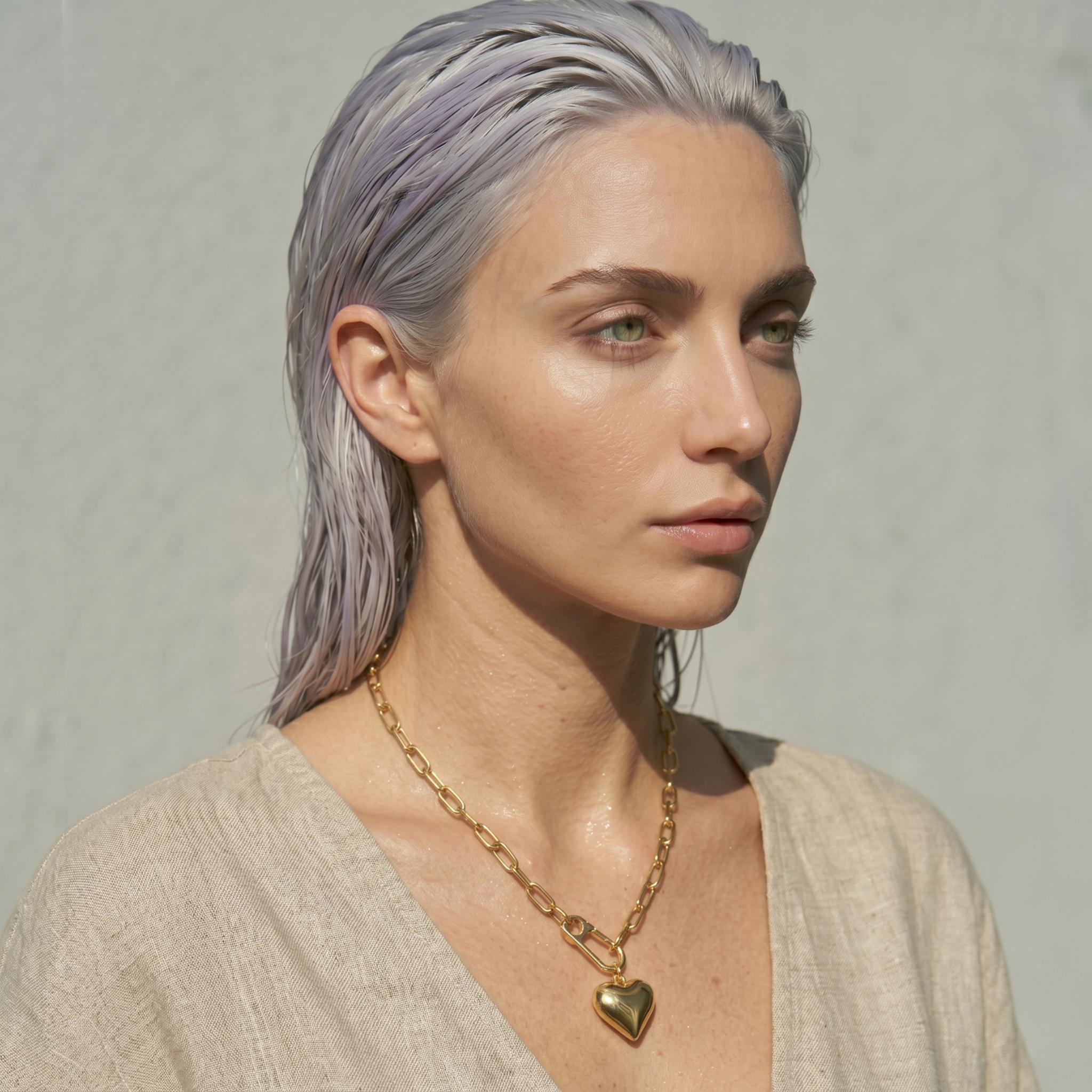 The Amora Necklace | Gold Heart Pendant Chain Necklace