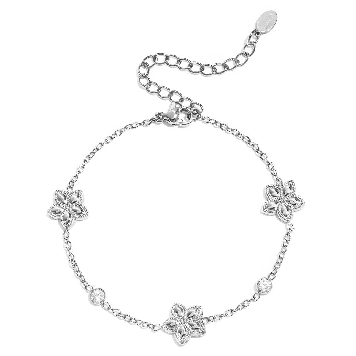 Elegant Simple Flower Charm Bracelet for Women