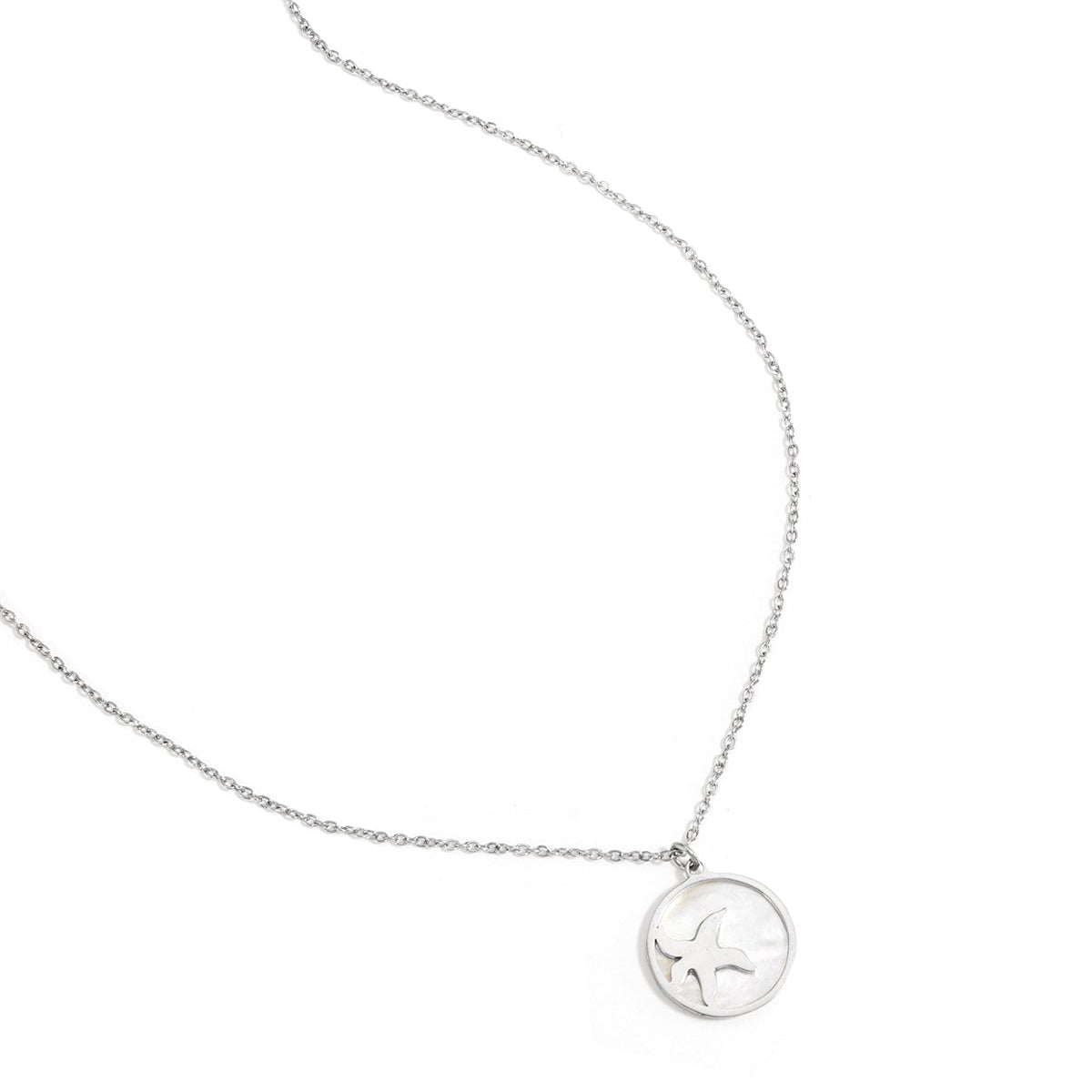 Necklace with starfish in circle