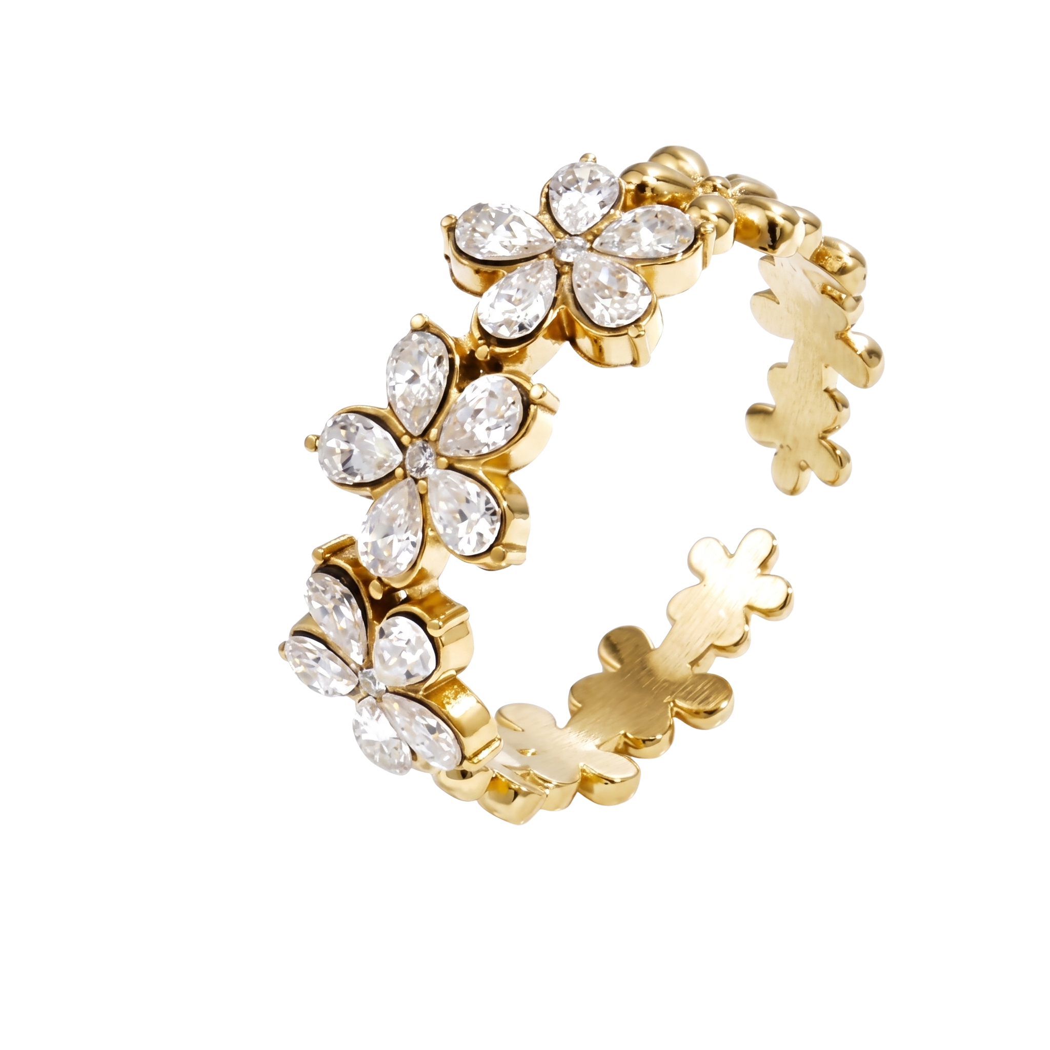 The Daisy Ring | Dainty Gold Flower Eternity Ring