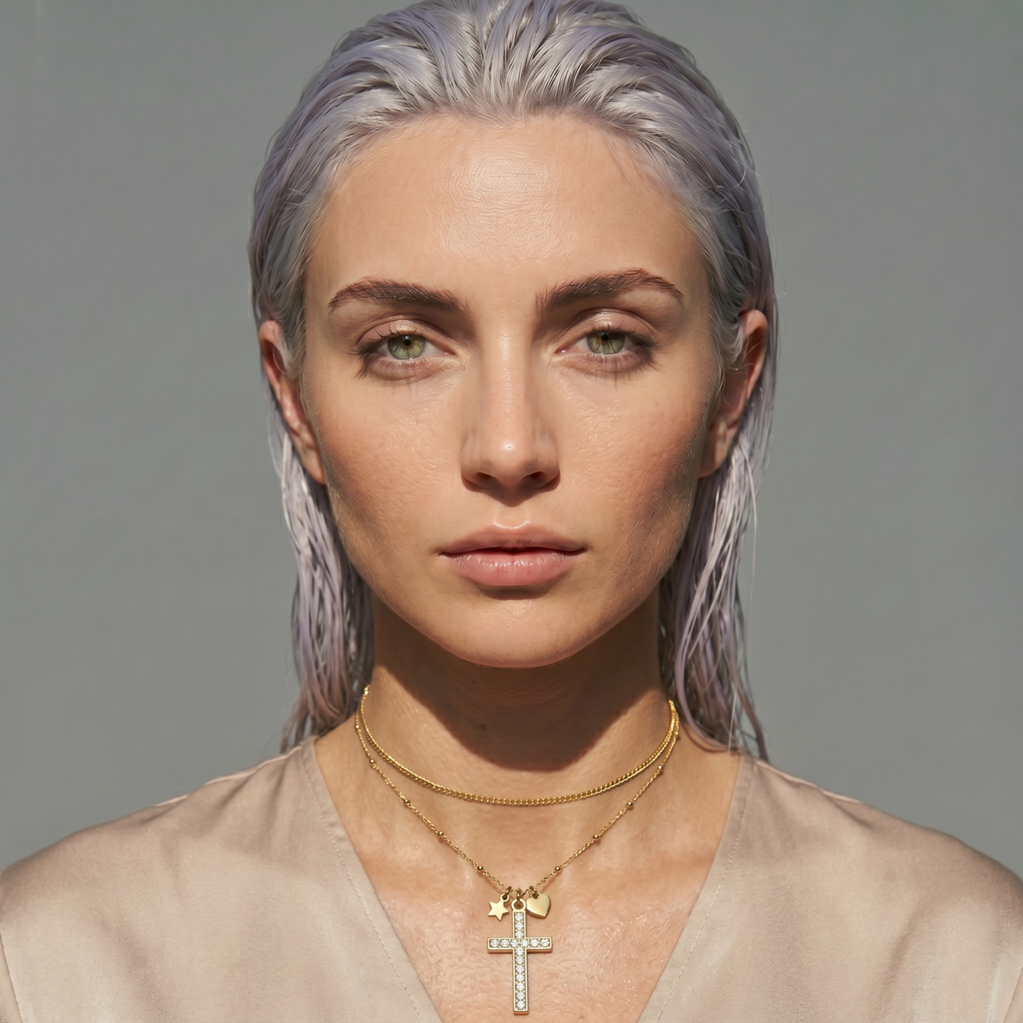The Faith Necklace | Gold Crystal Cross Charm Necklace