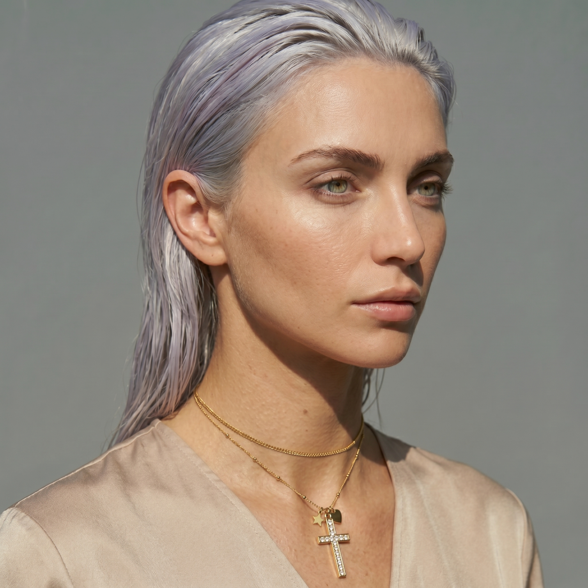 The Faith Necklace | Gold Crystal Cross Charm Necklace