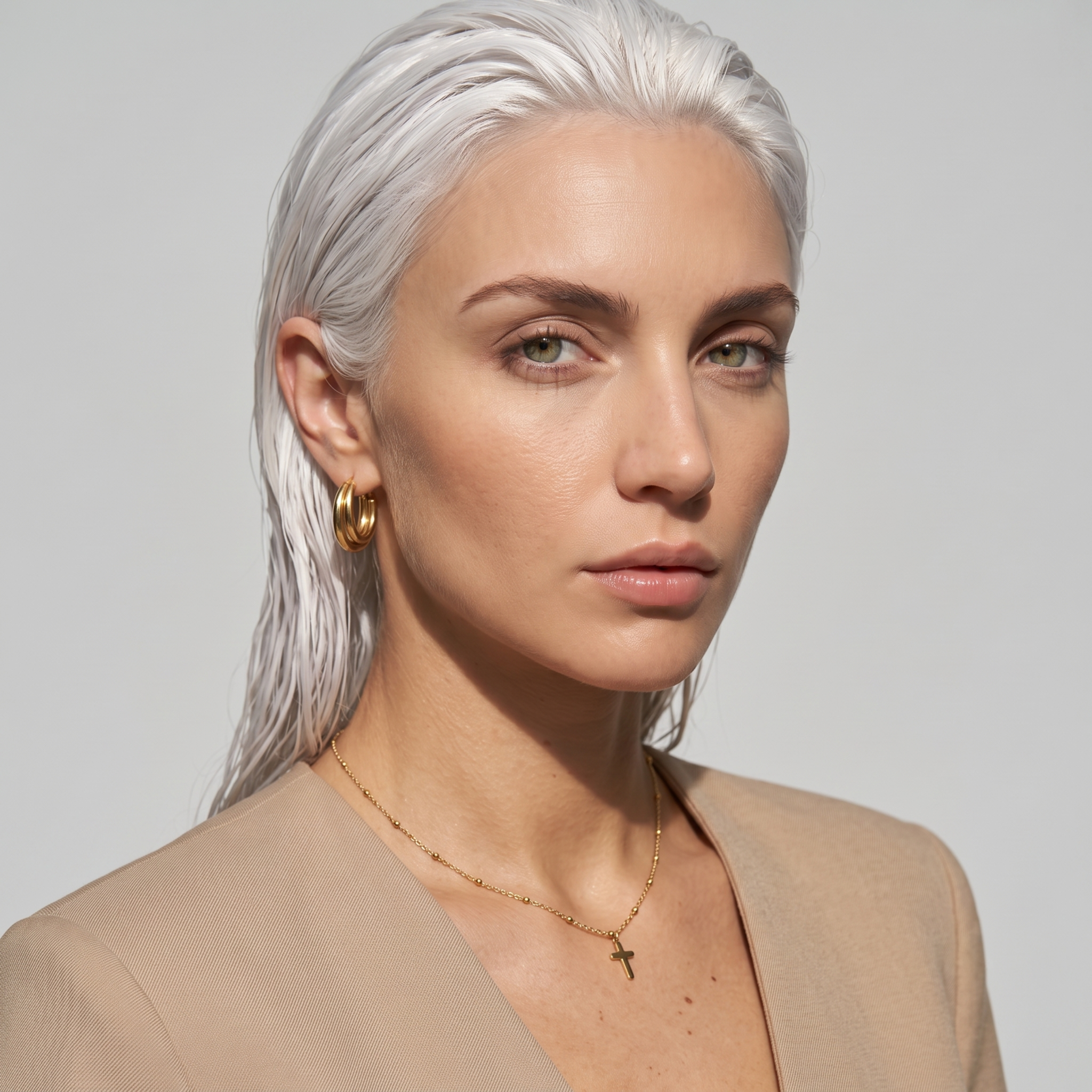 The Grace Cross Necklace | Minimalist Gold Cross Pendant Necklace