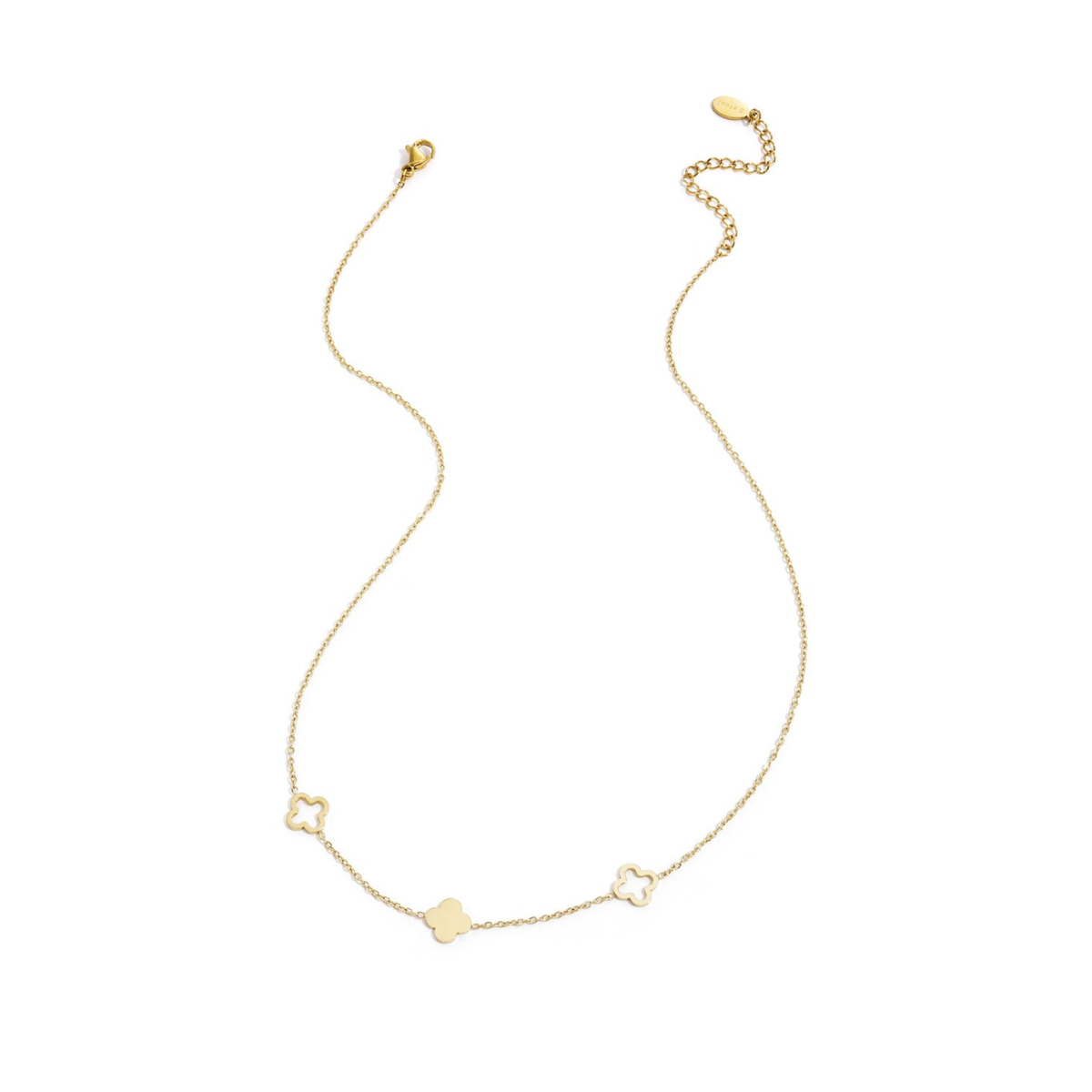 The lucky necklace | gold triple clover chain necklace