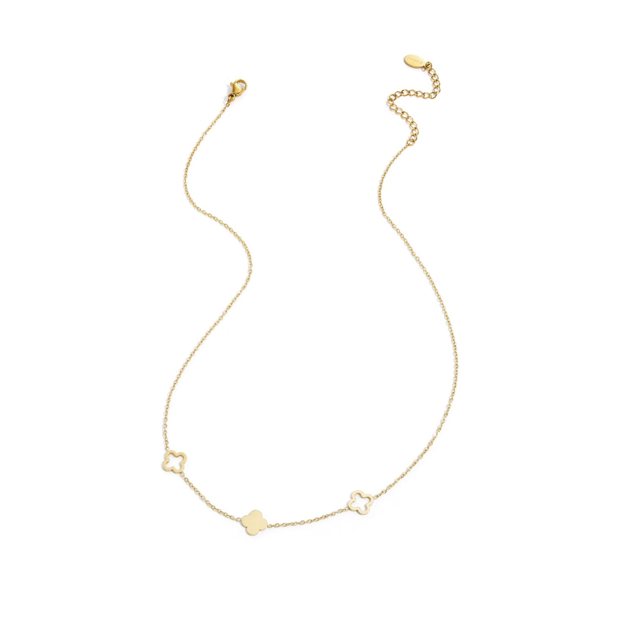 The lucky necklace | gold triple clover chain necklace