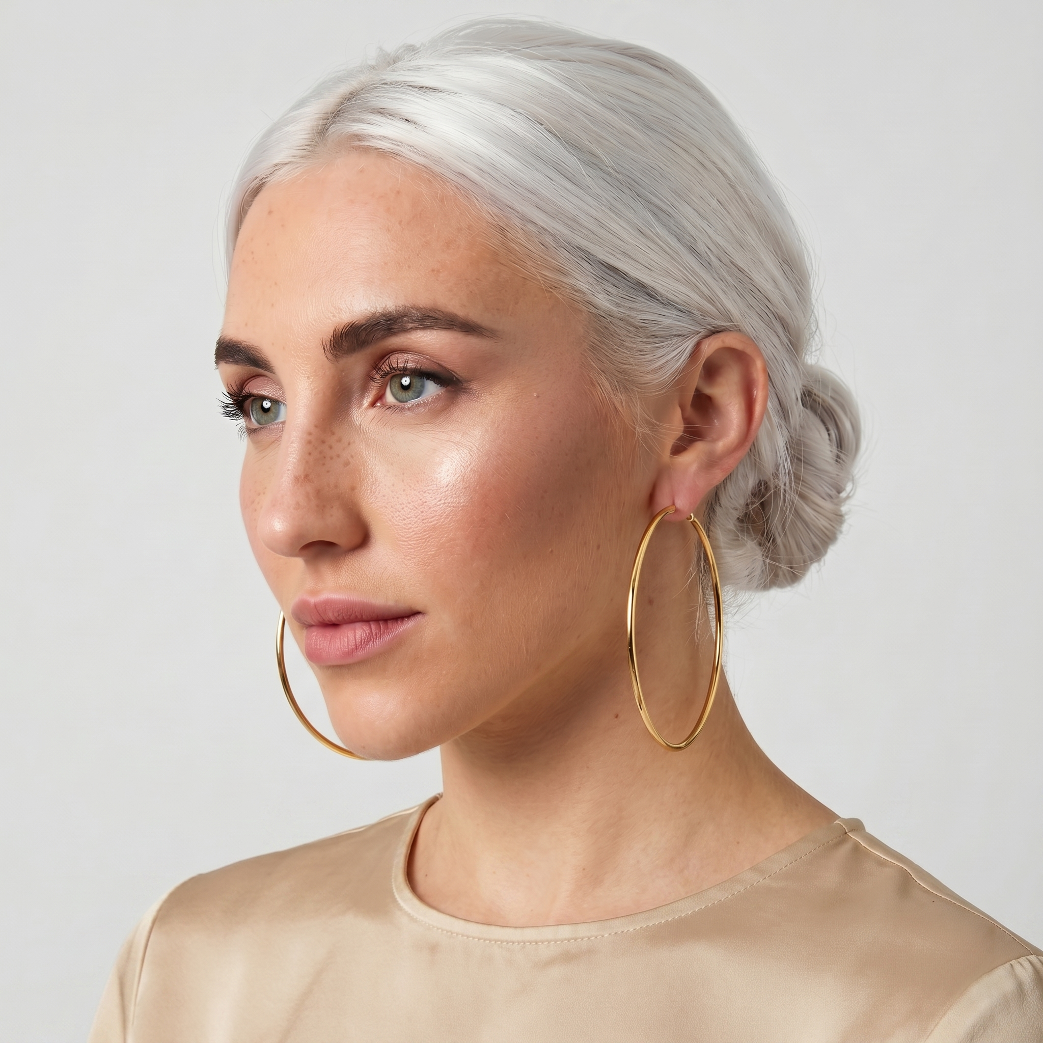 The Luna Earrings | Large Gold Hoop Earrings