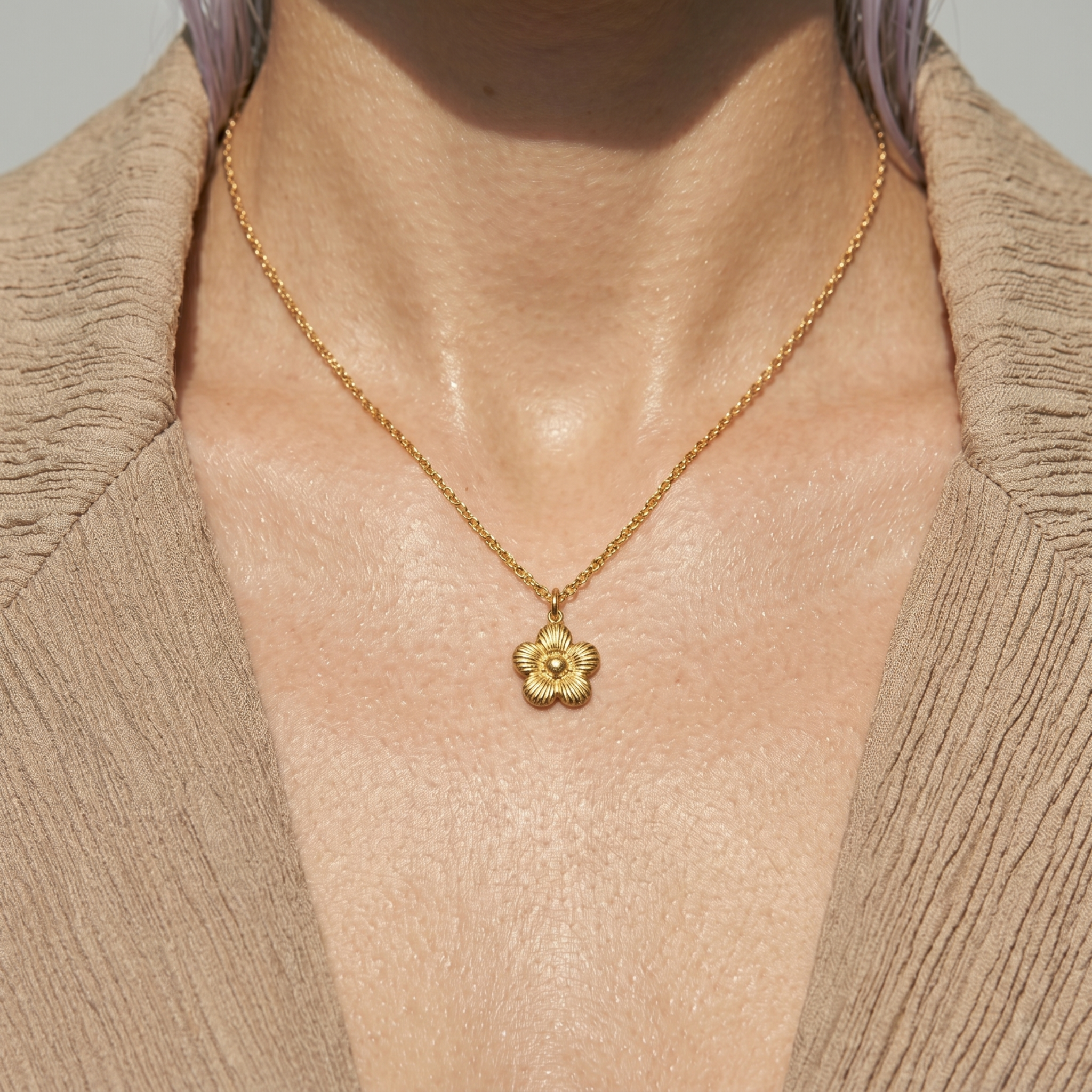 The Poppy Necklace | Gold Flower Pendant Necklace