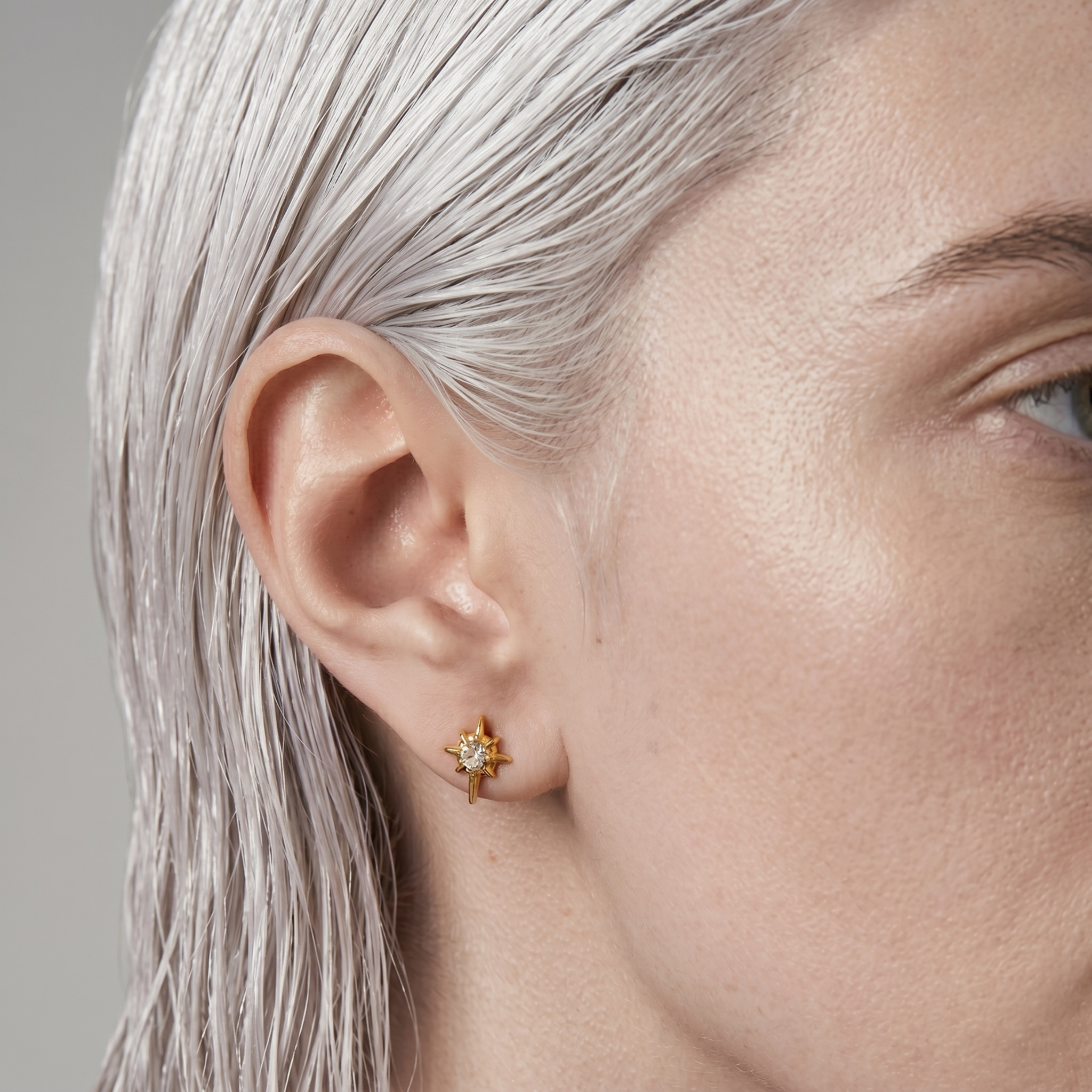 The Star Earrings | Gold Crystal North Star Stud Earrings
