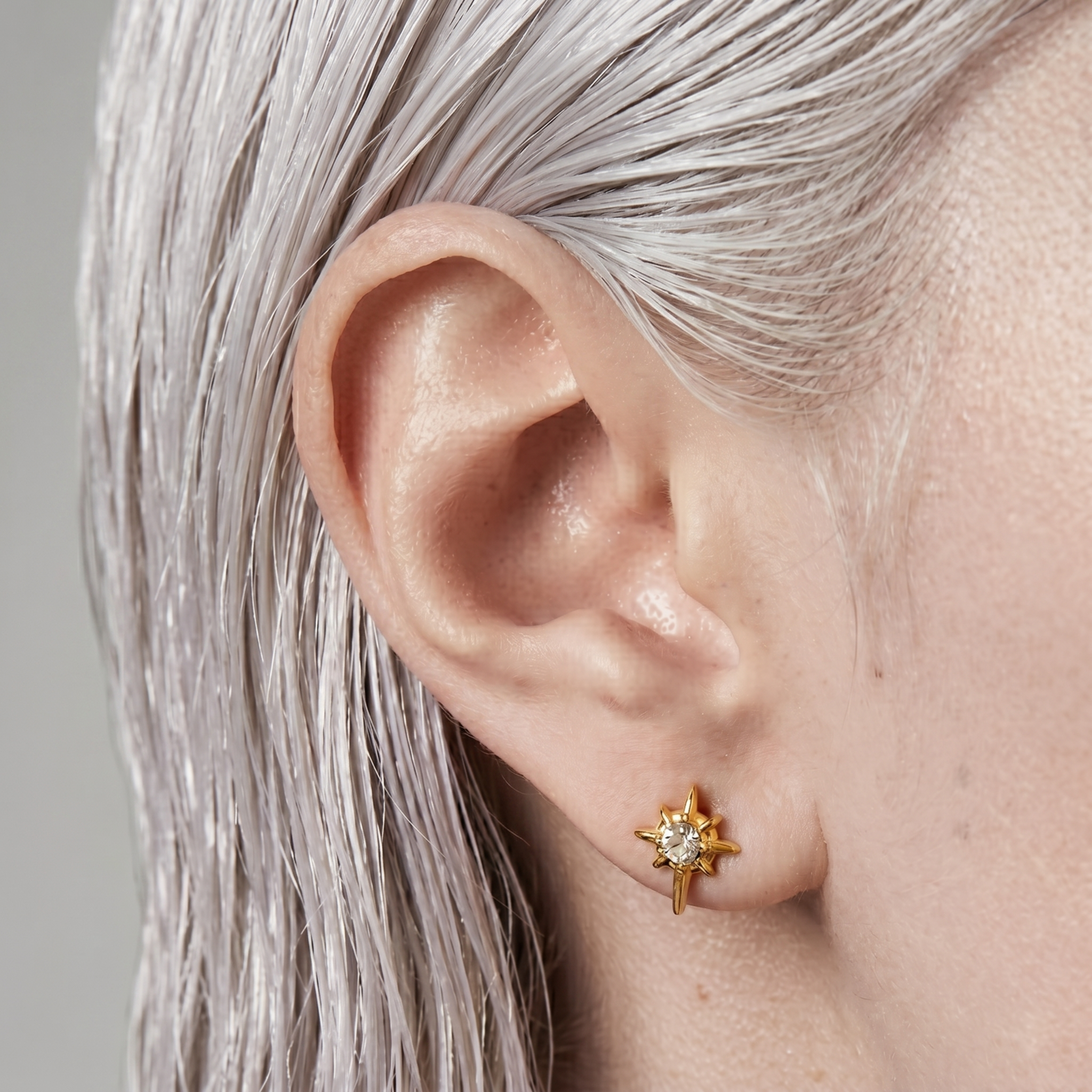 The Star Earrings | Gold Crystal North Star Stud Earrings