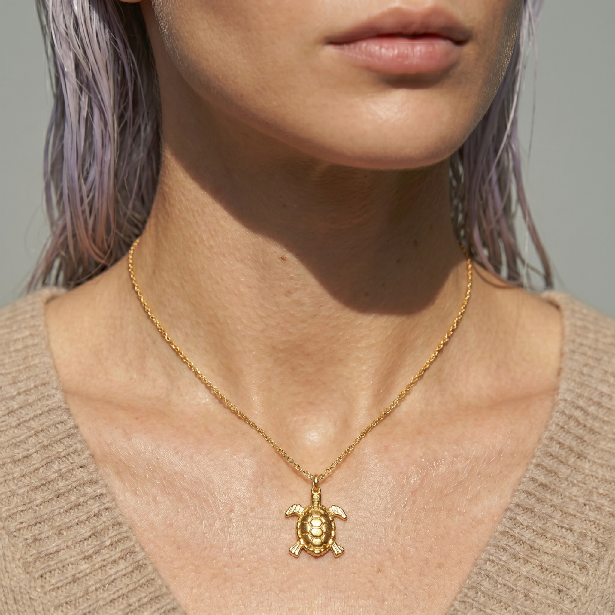 The Turtle Necklace | Gold Sea Turtle Pendant Necklace