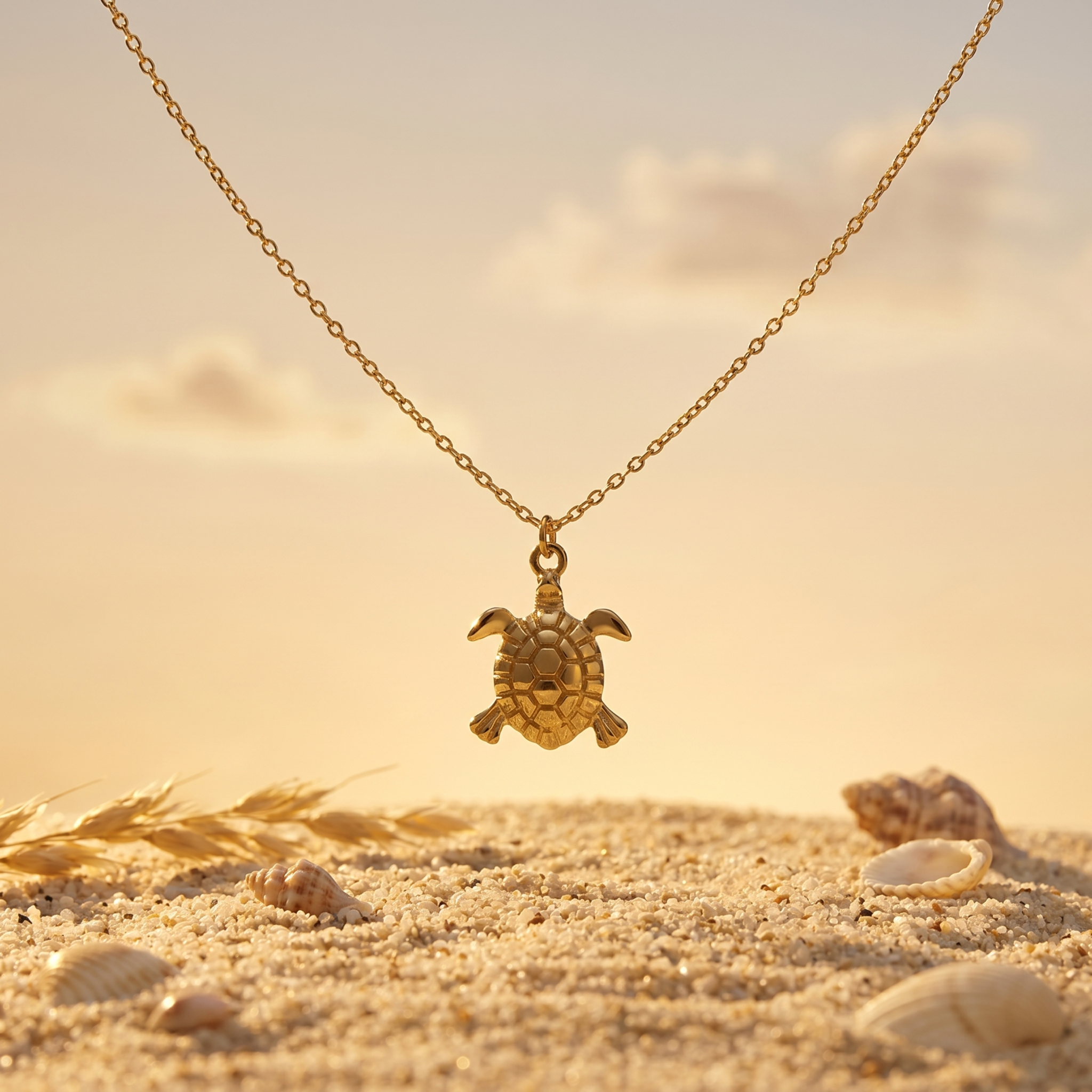 The Turtle Necklace | Gold Sea Turtle Pendant Necklace